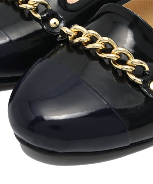 PICHE ABAHOUSE（ピシェ アバハウス）の「【CLASSY 7月号掲載】チェーンオペラレインパンプス（レインシューズ・レディース・ブラック/オフホワイト/ピンク・MEDIUM/LARGE/SMALL）」の9枚目の写真