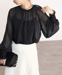 VERMEIL par iena | オジヤ楊柳シャーリングカフスブラウス(シャツ/ブラウス)