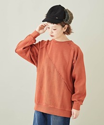 CUBE SUGAR（キューブシュガー）の「サカリバジャガードパウダー加工切替袖プルオーバー（Tシャツ/カットソー）」
