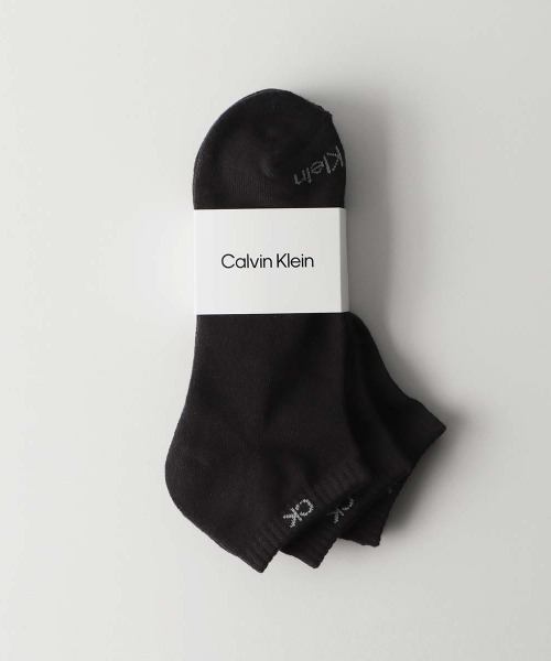 Calvin Klein（カルバン・クライン）の「【3足セット】Calvin Klein メンズ 抗菌防臭 足底パイル スニーカーソックス 92572500（ソックス/靴下・メンズ・マルチ/ブラック・25-27CM/23-25cm）」の4枚目の写真