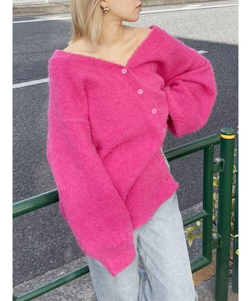 EVRIS(エヴリス)の「【WEB限定】メランジカラーカーディガン(カーディガン/ボレロ・レディース・ピンク/グレー/オレンジ/ブルー・FREE)」の3枚目の写真