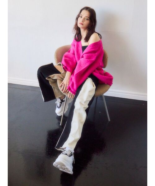 EVRIS(エヴリス)の「【WEB限定】メランジカラーカーディガン(カーディガン/ボレロ・レディース・ピンク/グレー/オレンジ/ブルー・FREE)」の6枚目の写真