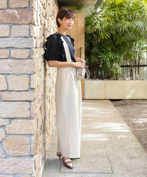 DONOBAN（ドノバン）の「ショルダーフリルブラウス（シャツ/ブラウス・レディース・ネイビー/ホワイト・F）」の14枚目の写真