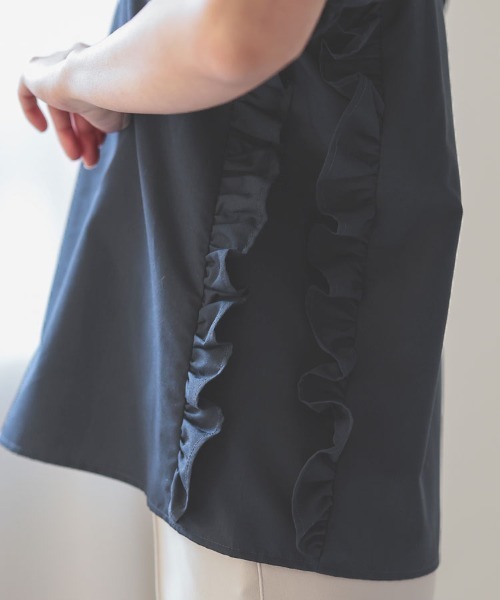 DONOBAN（ドノバン）の「ショルダーフリルブラウス（シャツ/ブラウス・レディース・ネイビー/ホワイト・F）」の21枚目の写真