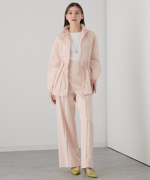 【アナイ】撥水タフタショートブルゾン ジャンパー ペプラム スポーティエレガント アナイ】撥水タフタショートブルゾン ジャンパー ペプラム スポーティ