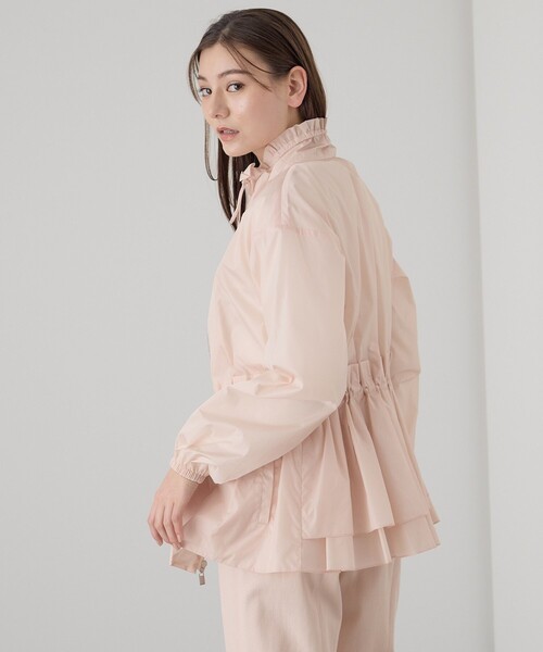 新品タグ付き　ANAYI　アナイ　オーガンペプラムギャザージレ　ネイビー　36 セール】 オーガンペプラムギャザージレ （ベスト）｜ANAYI / アナイ