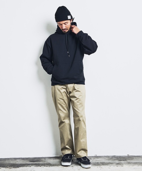 Magine（マージン）の「URAKE BASIC HOOD PARKA:裏毛 ベーシック フード パーカ 23SS（パーカー・メンズ・グレー/グレイッシュベージュ/オリーブ/ネイビー/ブラック・44/46/48）」の15枚目の写真