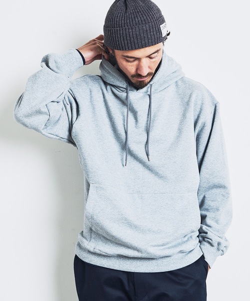 Magine（マージン）の「URAKE BASIC HOOD PARKA:裏毛 ベーシック フード パーカ 23SS（パーカー・メンズ・グレー/グレイッシュベージュ/オリーブ/ネイビー/ブラック・44/46/48）」の13枚目の写真