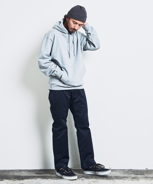Magine（マージン）の「URAKE BASIC HOOD PARKA:裏毛 ベーシック フード パーカ 23SS（パーカー・メンズ・グレー/グレイッシュベージュ/オリーブ/ネイビー/ブラック・44/46/48）」の21枚目の写真
