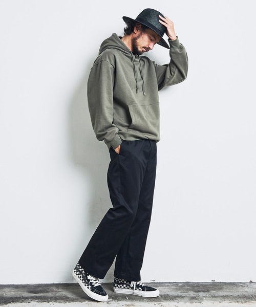 Magine（マージン）の「URAKE BASIC HOOD PARKA:裏毛 ベーシック フード パーカ 23SS（パーカー・メンズ・グレー/グレイッシュベージュ/オリーブ/ネイビー/ブラック・44/46/48）」の22枚目の写真