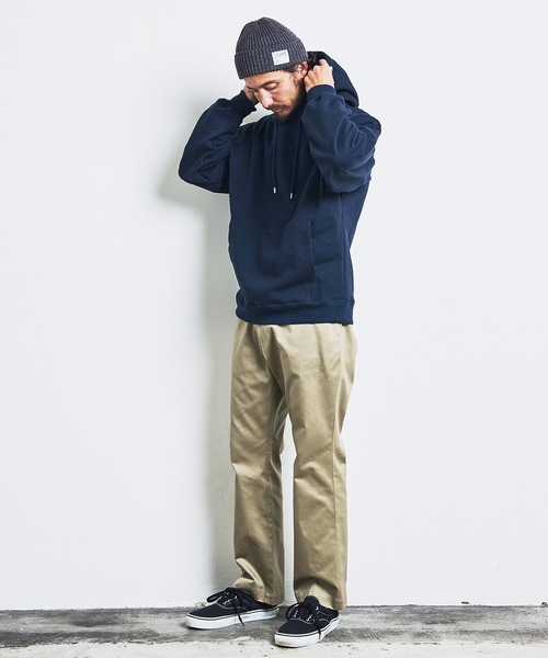 Magine（マージン）の「URAKE BASIC HOOD PARKA:裏毛 ベーシック フード パーカ 23SS（パーカー・メンズ・グレー/グレイッシュベージュ/オリーブ/ネイビー/ブラック・44/46/48）」の8枚目の写真