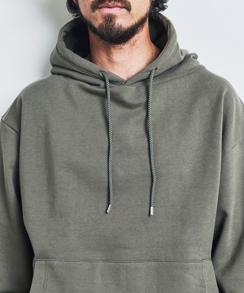 Magine（マージン）の「URAKE BASIC HOOD PARKA:裏毛 ベーシック フード パーカ 23SS（パーカー・メンズ・グレー/グレイッシュベージュ/オリーブ/ネイビー/ブラック・44/46/48）」の18枚目の写真