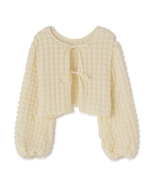 FREE'S MART（フリーズマート）の「◆前後2Wayぽこぽこ長袖ブラウス（シャツ/ブラウス・レディース・ブラック/ホワイト/イエロー系その他・FREE）」の2枚目の写真