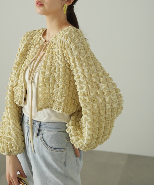 FREE'S MART（フリーズマート）の「◆前後2Wayぽこぽこ長袖ブラウス（シャツ/ブラウス・レディース・ブラック/ホワイト/イエロー系その他・FREE）」の7枚目の写真