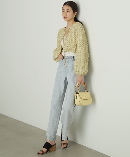 FREE'S MART（フリーズマート）の「◆前後2Wayぽこぽこ長袖ブラウス（シャツ/ブラウス・レディース・ブラック/ホワイト/イエロー系その他・FREE）」の9枚目の写真