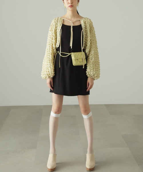 FREE'S MART（フリーズマート）の「◆前後2Wayぽこぽこ長袖ブラウス（シャツ/ブラウス・レディース・ブラック/ホワイト/イエロー系その他・FREE）」の13枚目の写真