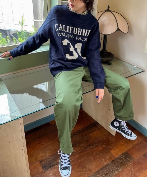 Le temps riche(ルタンリッシュ)の「ツータックワイドトラウザース<Le temps riche>(チノパンツ・レディース・ベージュ/オリーブ・M/S/L/LL)」の4枚目の写真