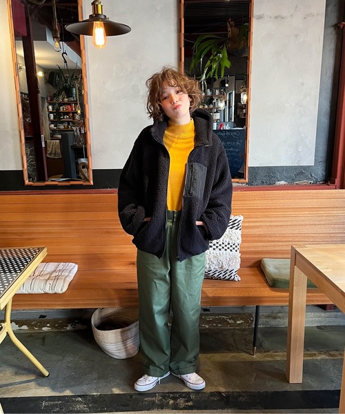 Le temps riche(ルタンリッシュ)の「ツータックワイドトラウザース<Le temps riche>(チノパンツ・レディース・ベージュ/オリーブ・M/S/L/LL)」の6枚目の写真