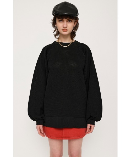 SLY(スライ)の「AIRY LIGHT OVERSIZE TOPS オーバーサイズ ビッグサイズ プルオーバー 洗える アンチピリング(ニット/セーター・レディース・ホワイト/ピンク/ブラック/ブルー・FREE)」の20枚目の写真