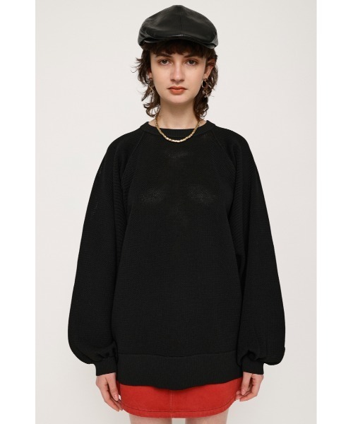 SLY(スライ)の「AIRY LIGHT OVERSIZE TOPS オーバーサイズ ビッグサイズ プルオーバー 洗える アンチピリング(ニット/セーター・レディース・ホワイト/ピンク/ブラック/ブルー・FREE)」の22枚目の写真