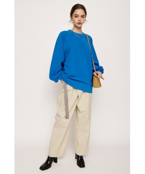 SLY(スライ)の「AIRY LIGHT OVERSIZE TOPS オーバーサイズ ビッグサイズ プルオーバー 洗える アンチピリング(ニット/セーター・レディース・ホワイト/ピンク/ブラック/ブルー・FREE)」の12枚目の写真