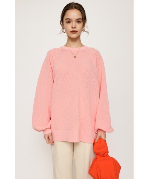 SLY(スライ)の「AIRY LIGHT OVERSIZE TOPS オーバーサイズ ビッグサイズ プルオーバー 洗える アンチピリング(ニット/セーター・レディース・ホワイト/ピンク/ブラック/ブルー・FREE)」の18枚目の写真