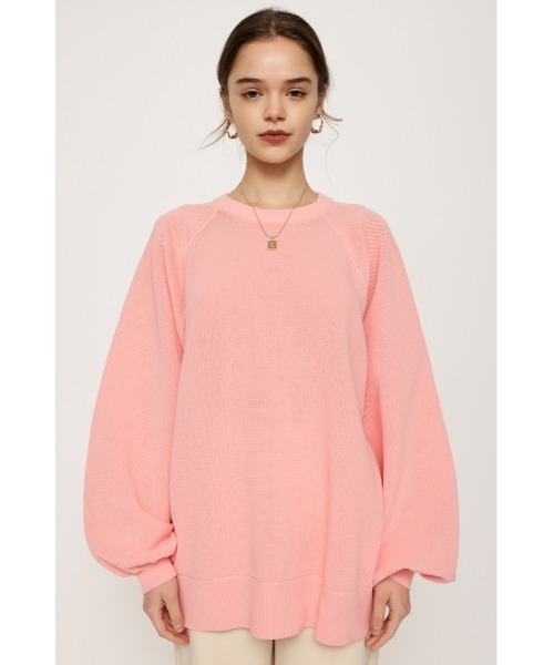 SLY(スライ)の「AIRY LIGHT OVERSIZE TOPS オーバーサイズ ビッグサイズ プルオーバー 洗える アンチピリング(ニット/セーター・レディース・ホワイト/ピンク/ブラック/ブルー・FREE)」の21枚目の写真