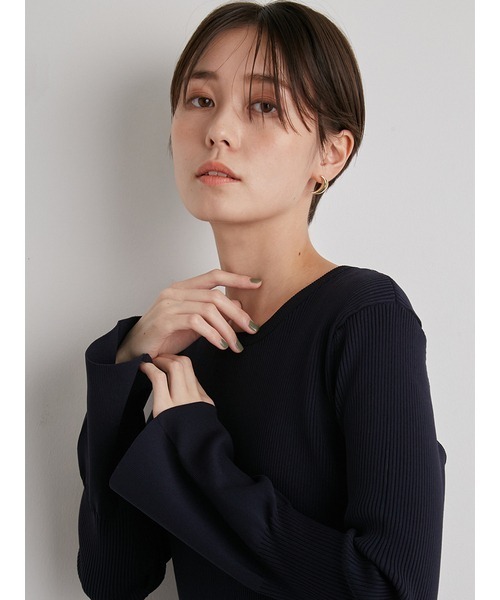 emmi（エミ）の「【emmi atelier】リブニットワンピース（ワンピース