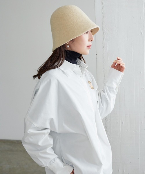 KOBE LETTUCE（コウベレタス）の「クロシェハット（ハット・レディース・ブラック/ホワイト系・FREE）」の3枚目の写真