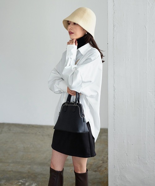 KOBE LETTUCE（コウベレタス）の「クロシェハット（ハット・レディース・ブラック/ホワイト系・FREE）」の4枚目の写真