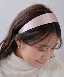 Monocoro toppi | スタッズデザイン ワイドカチューシャ シンプル  レトロ サテン生地(カチューシャ)