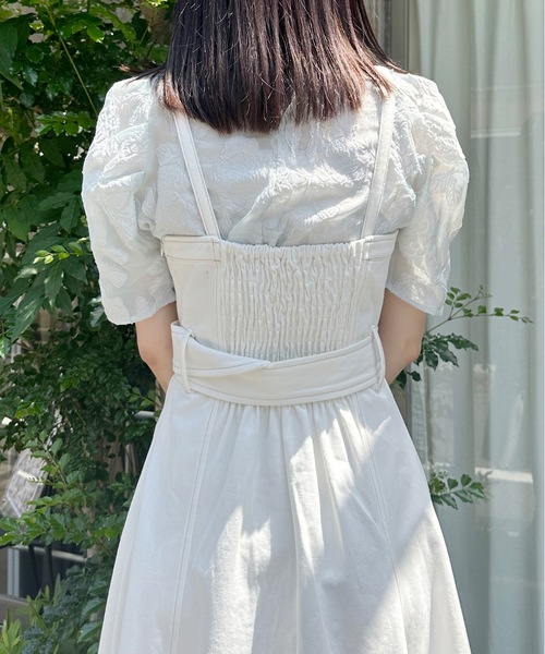 one way（ワンウェイ）の「フレアラインジャンスカ（ジャンパースカート・レディース・ブラック/ベージュ/ネイビー/ホワイト・FREE）」の12枚目の写真