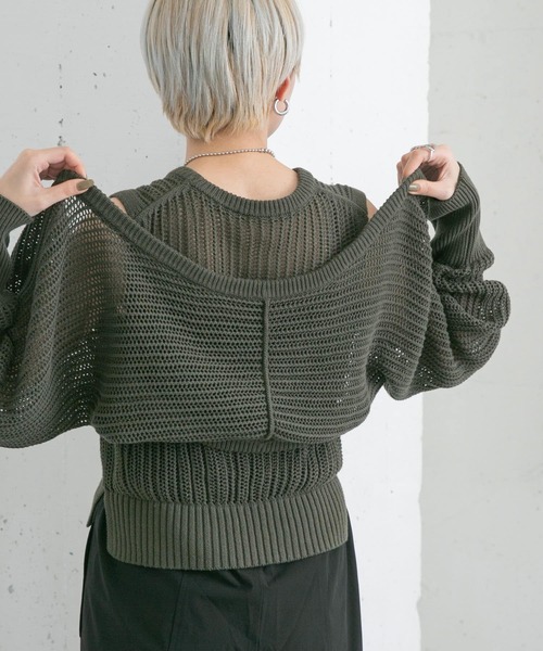 KBF(ケイビーエフ)の「メッシュスリーブSETベスト(ベスト・レディース・ネイビー/オレンジ系その他/カーキ・ONE)」の2枚目の写真