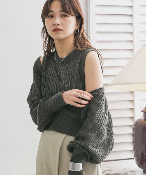 KBF(ケイビーエフ)の「メッシュスリーブSETベスト(ベスト・レディース・ネイビー/オレンジ系その他/カーキ・ONE)」の10枚目の写真