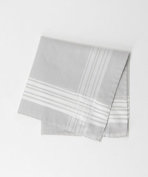 green label relaxing（グリーンレーベルリラクシング）の「＜Luigi & Sons＞コットン ジャカード ポケットチーフ（ポケットチーフ・メンズ・グレー/オフホワイト/ネイビー・FREE）」の3枚目の写真