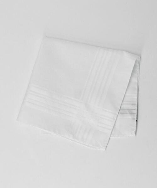 green label relaxing（グリーンレーベルリラクシング）の「＜Luigi & Sons＞コットン ジャカード ポケットチーフ（ポケットチーフ・メンズ・グレー/オフホワイト/ネイビー・FREE）」の2枚目の写真