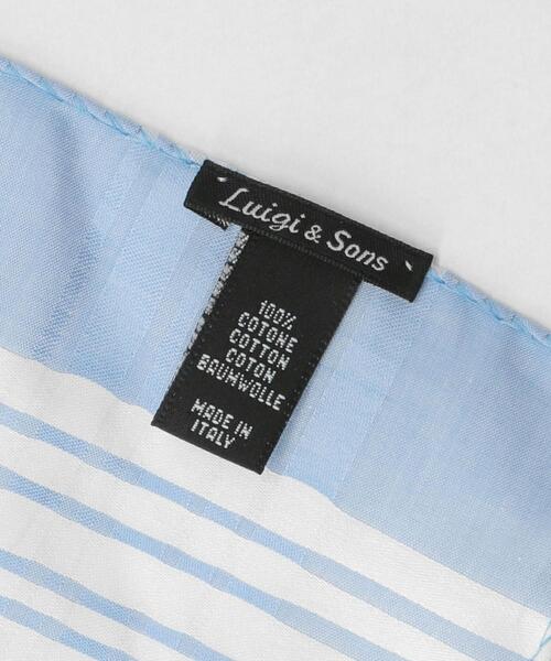green label relaxing（グリーンレーベルリラクシング）の「＜Luigi & Sons＞コットン ジャカード ポケットチーフ（ポケットチーフ・メンズ・グレー/オフホワイト/ネイビー・FREE）」の6枚目の写真