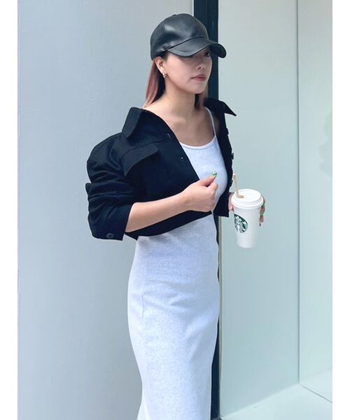 EVRIS（エヴリス）の「ツイルショートジャケット（ミリタリージャケット・レディース・ブラック/ブルー/アイボリー・FREE）」の12枚目の写真