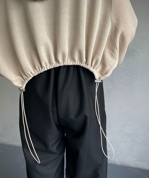 &g'aime（アンジェム）の「【&g’aime】ショートニットブルゾン（ブルゾン・レディース・アイボリー/チャコール/パープル・FREE）」の17枚目の写真