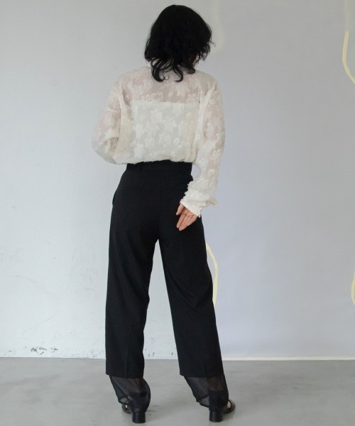 VACANCY（ヴァカンシー）の「バリモア襟カットジャガードシアーシャツ（シャツ/ブラウス・レディース・ネイビー/グリーン/アイボリー・FREE）」の18枚目の写真