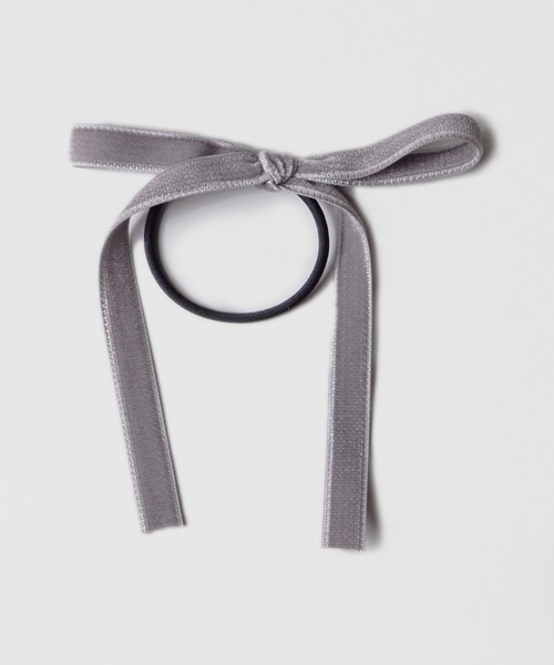 VATSURICA（バツリカ）の「【全色再入荷】〈VATSURICA〉バツリカ / ベロア リボンヘアゴム2（ヘアゴム・レディース・ブラック/ブラウン/ベージュ/グレー/グリーン・FREE）」の2枚目の写真