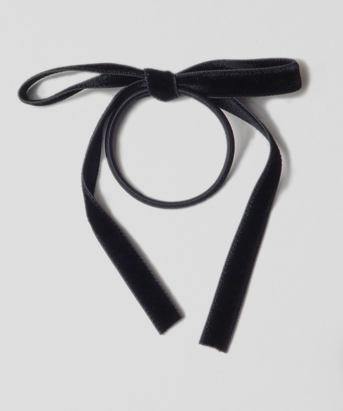 VATSURICA（バツリカ）の「【全色再入荷】〈VATSURICA〉バツリカ / ベロア リボンヘアゴム2（ヘアゴム・レディース・ブラック/ブラウン/ベージュ/グレー/グリーン・FREE）」の6枚目の写真
