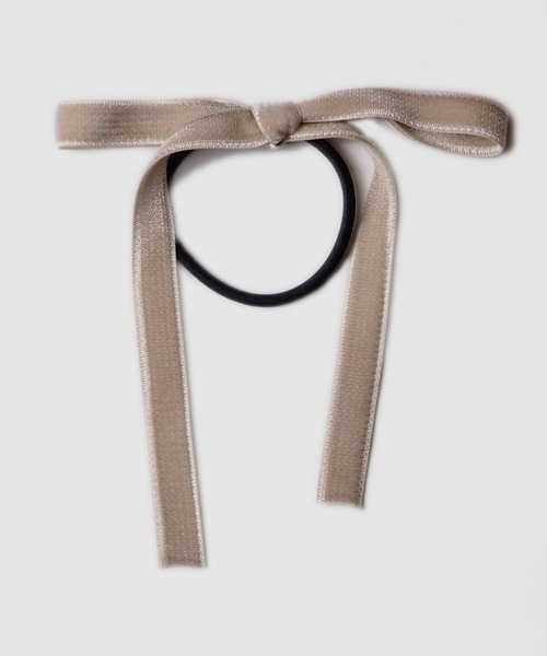 VATSURICA（バツリカ）の「【全色再入荷】〈VATSURICA〉バツリカ / ベロア リボンヘアゴム2（ヘアゴム・レディース・ブラック/ブラウン/ベージュ/グレー/グリーン・FREE）」の7枚目の写真
