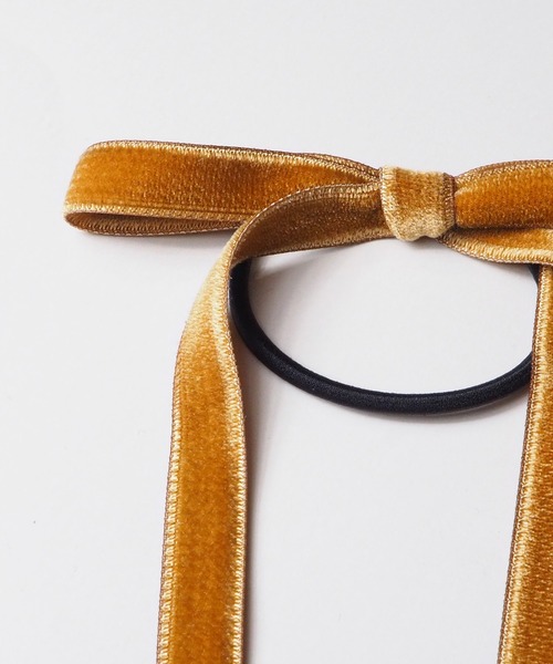 VATSURICA（バツリカ）の「【全色再入荷】〈VATSURICA〉バツリカ / ベロア リボンヘアゴム2（ヘアゴム・レディース・ブラック/ブラウン/ベージュ/グレー/グリーン・FREE）」の11枚目の写真