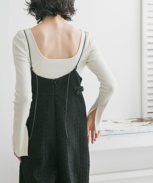 KBF(ケイビーエフ)の「illi バックUネックカップインロンTEE(Tシャツ/カットソー・レディース・チャコールグレー/アイボリー/ダークブラウン・ONE)」の16枚目の写真