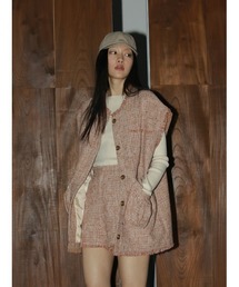 AMAIL | Tweed cutting box vest(ベスト)