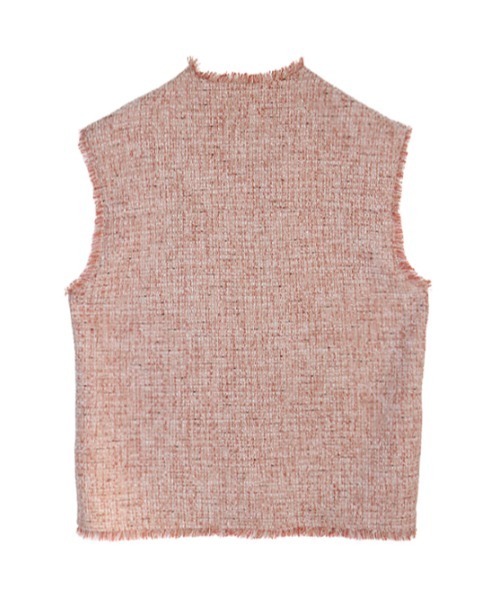 AMAIL（アマイル）の「Tweed cutting box vest（ベスト・レディース・ブラック/ピンク・FREE）」の17枚目の写真