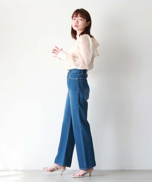 archives（アルシーヴ）の「センターシームデニムパンツ（デニムパンツ・レディース・ブルー/サックスブルー・SMALL/MEDIUM）」の22枚目の写真