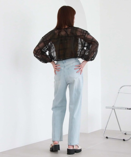 archives（アルシーヴ）の「センターシームデニムパンツ（デニムパンツ・レディース・ブルー/サックスブルー・SMALL/MEDIUM）」の7枚目の写真