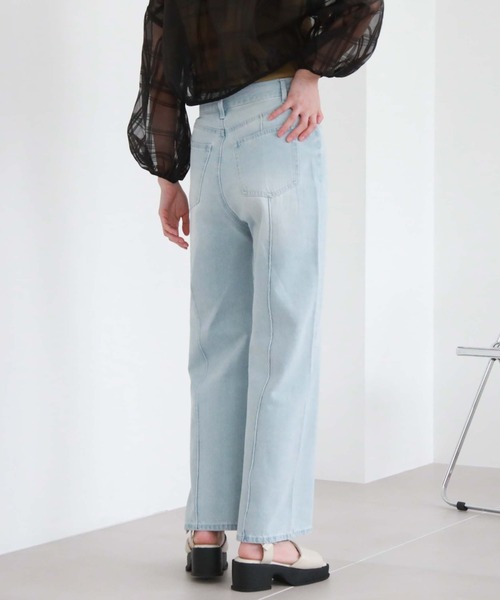 archives（アルシーヴ）の「センターシームデニムパンツ（デニムパンツ・レディース・ブルー/サックスブルー・SMALL/MEDIUM）」の5枚目の写真